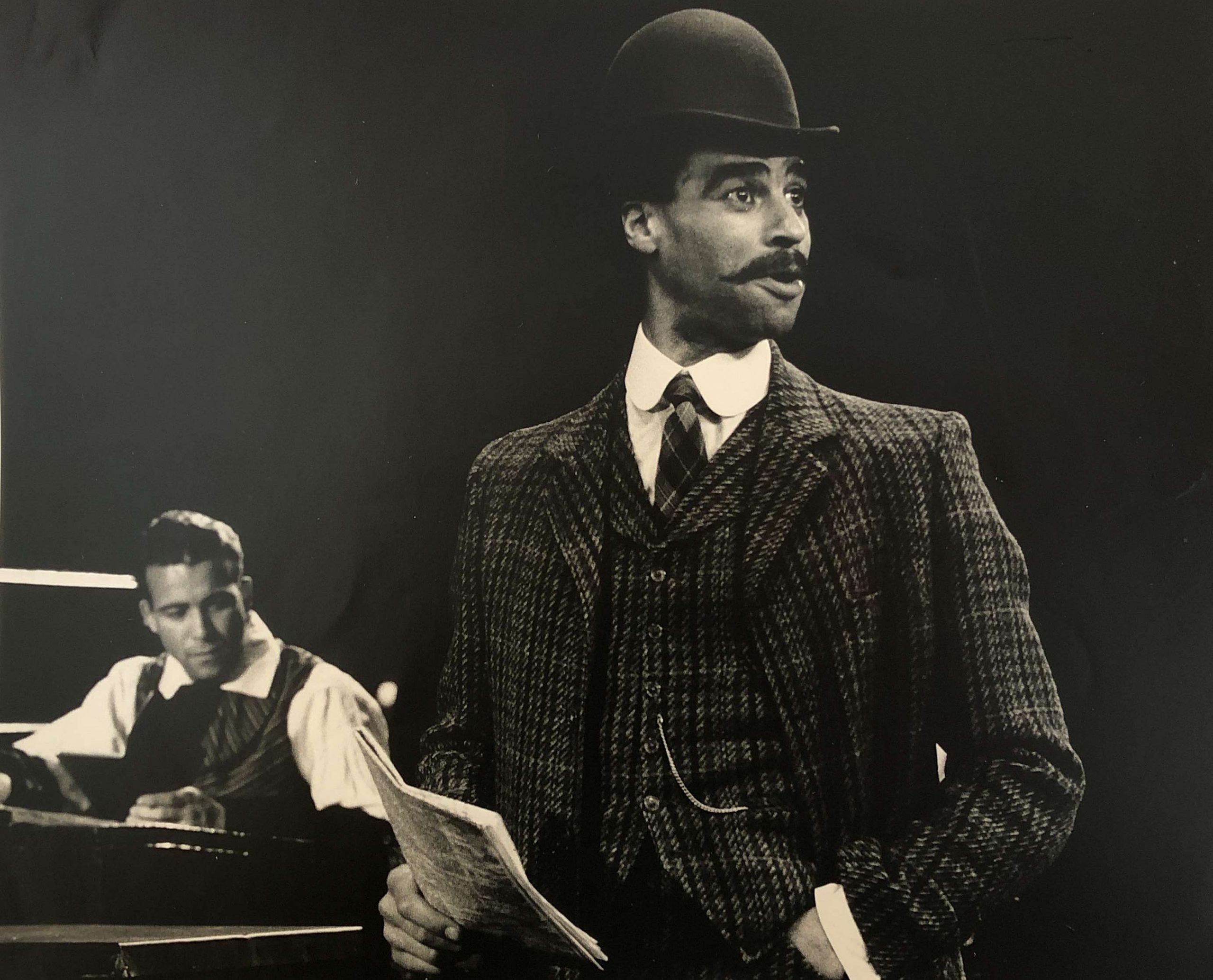 L-R: Billy Braham and Ben Thomas in THE TICKET-OF-LEAVE MAN by Tom Taylor, directed by Philip Hedley, 1987