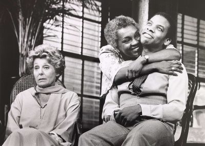 L-R: Faith Brook, Carmen Munroe and Don Warrington in EL DORADO by Michael Abbensetts, directed by Philip Hedley, 1984