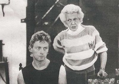 Will Knightley and Edna Dore in LAZYDAYS LTD by Tony Marchant, directed by Adrian Shergold, 1984