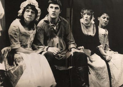 L-R: Yvonne D’Alpra, David Morrissey, Kate Williams and Angela Connolly in JUG by Henry Livings, directed by Philip Hedley, 1986