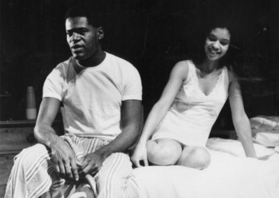 Tony Armatrading and Jaye Griffiths in MOON ON A RAINBOW SHAWL written and directed by Errol John, 1986