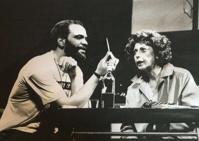 Paul Barber and Miriam Karlin in NOT FADE AWAY by Barrie Keeffe, directed by Philip Hedley, 1990