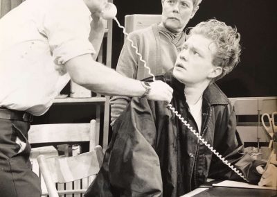 L-R: Paul Copley, Annette Crosbie and Jake Wood in I THOUGHT I HEARD A RUSTLING by Alan Plater, directed by Philip Hedley, 1991