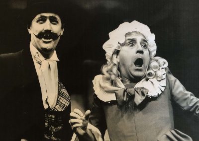 L-R: Alan Cowan and Bill Thomas in MOTHER GOOSE by Patrick Prior, music by Dave Brown, directed by Jeff Teare, 1991