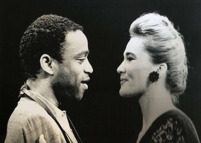 Alan Cooke and Kate McKenzie in A NIGHT IN TUNISIA by Paul Sirett, directed by Jeff Teare, 1992