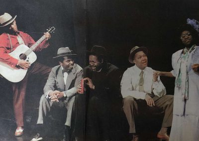 Jason Pennycooke, Victor Romero-Evans, Geoff Aymer, Marcus Powell and Tameka Empson in THE BIG LIFE by Paul Sirett, directed by Clint Dyer, 2004
